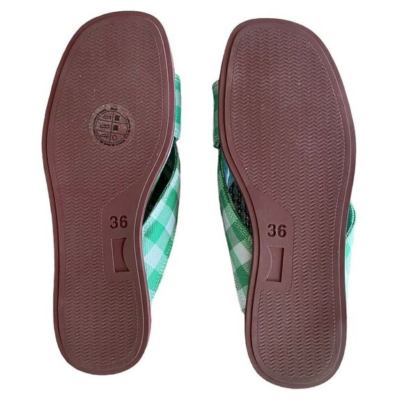 CAMPER Atonic Women's Size EU 36/US 5-6 Green Blue Cross-Strap Flat Slide Sandal - Picture 7 of 7